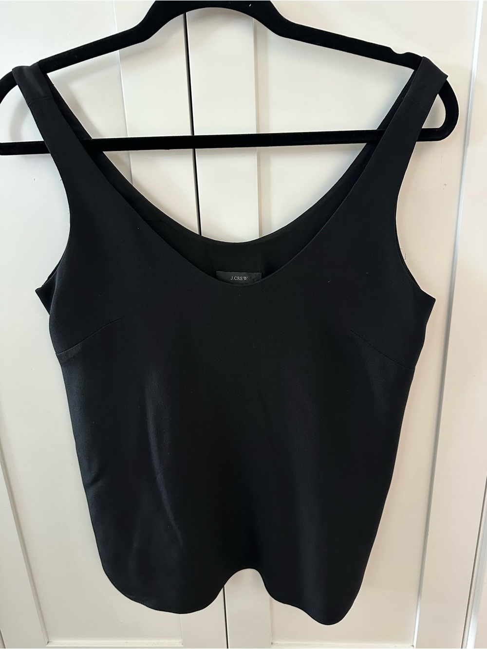 J. Crew Silk Black Scoop Neck Tank